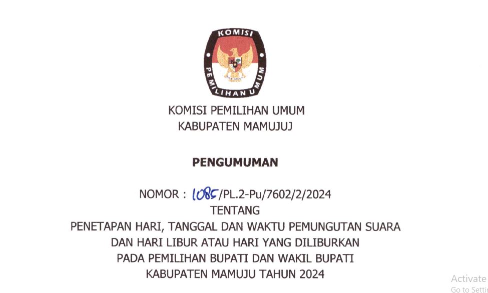 Pengumuman Hari Libur Pilkada 2024