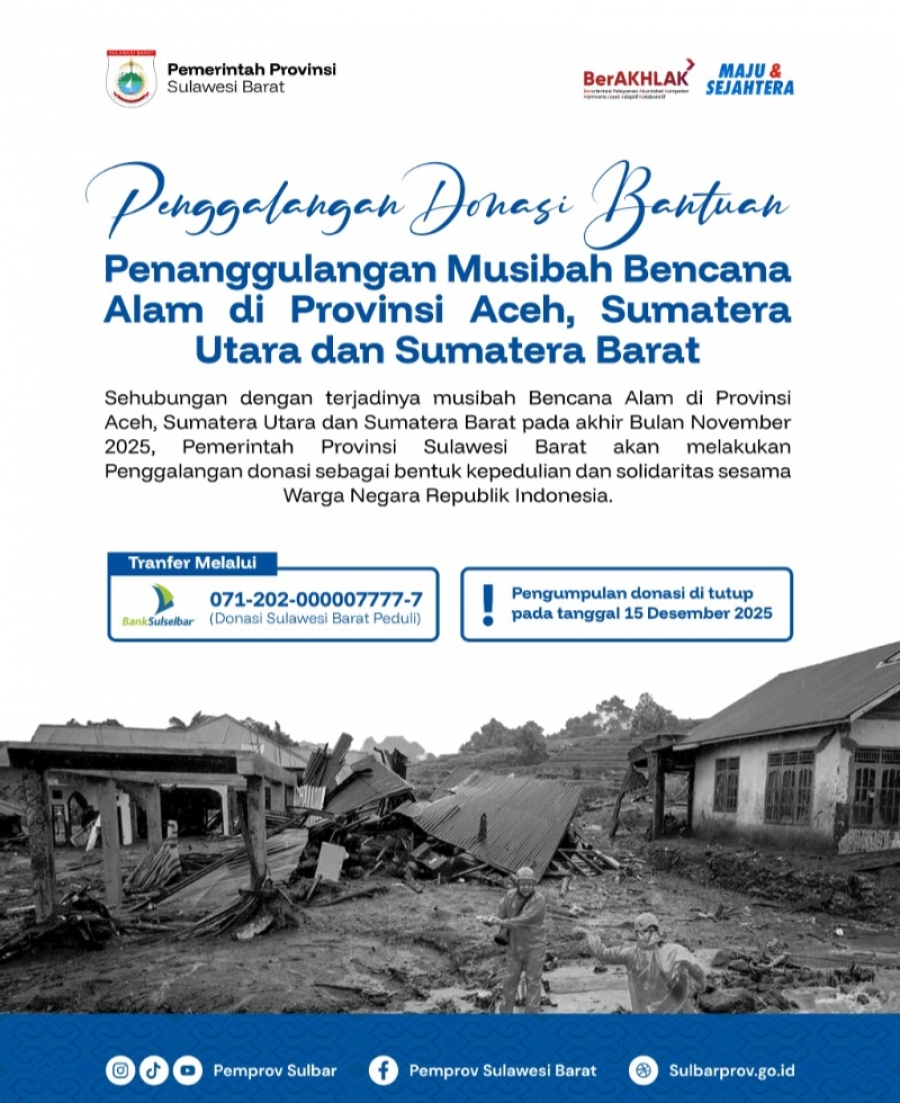 pemprov sulbar Penggalangan Dana Bencana